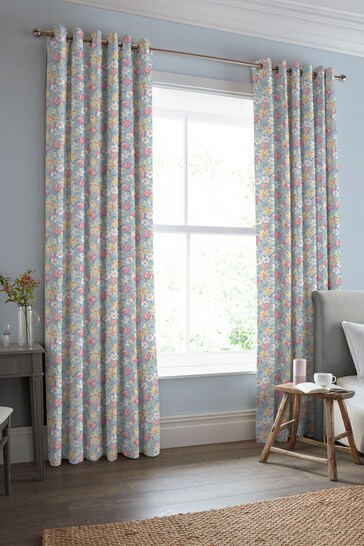 Laura Ashley China Blue Tulips Made to Measure Curtains