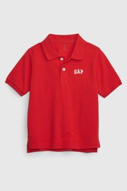 Gap Red Logo Pique Short Sleeve lt1 Polo Shirt (Newborn-5yrs) - Image 1 of 3