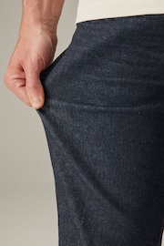 Dark Blue Straight Fit Essential Stretch Jeans - Image 5 of 8