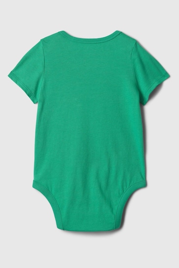 Gap Green Brannan Bear Pocket Bodysuit (Newborn-24mths)
