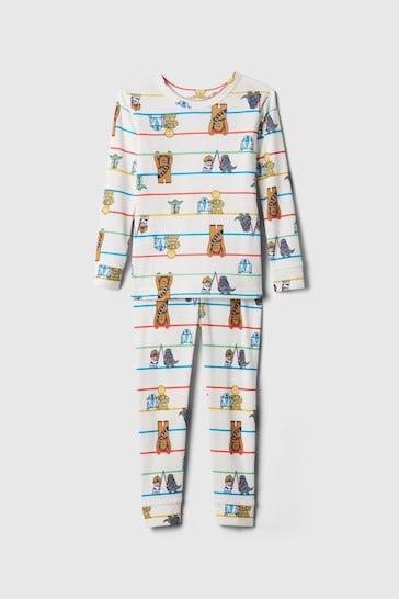 Gap White Star Wars Organic Cotton Pyjama Set (6mths-5yrs)