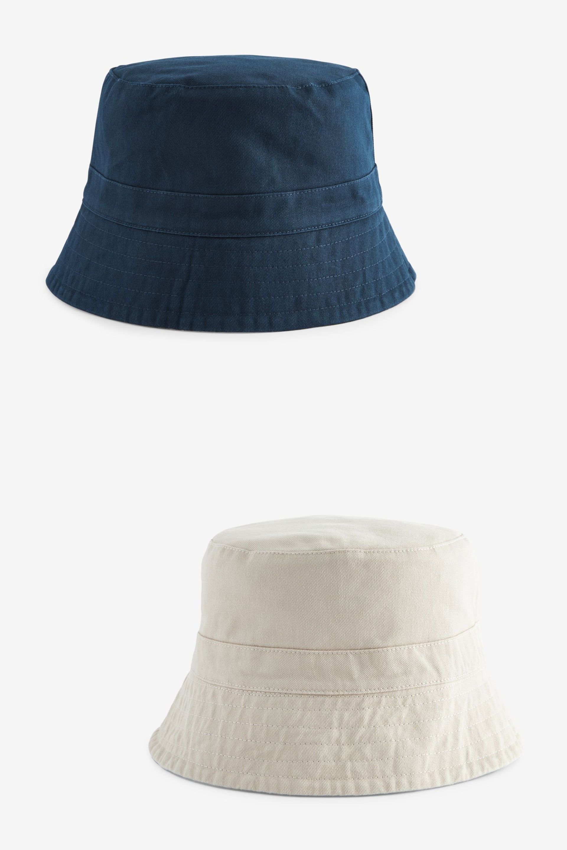 Navy Blue/Ecru White Reversible Bucket Hat - Image 1 of 6