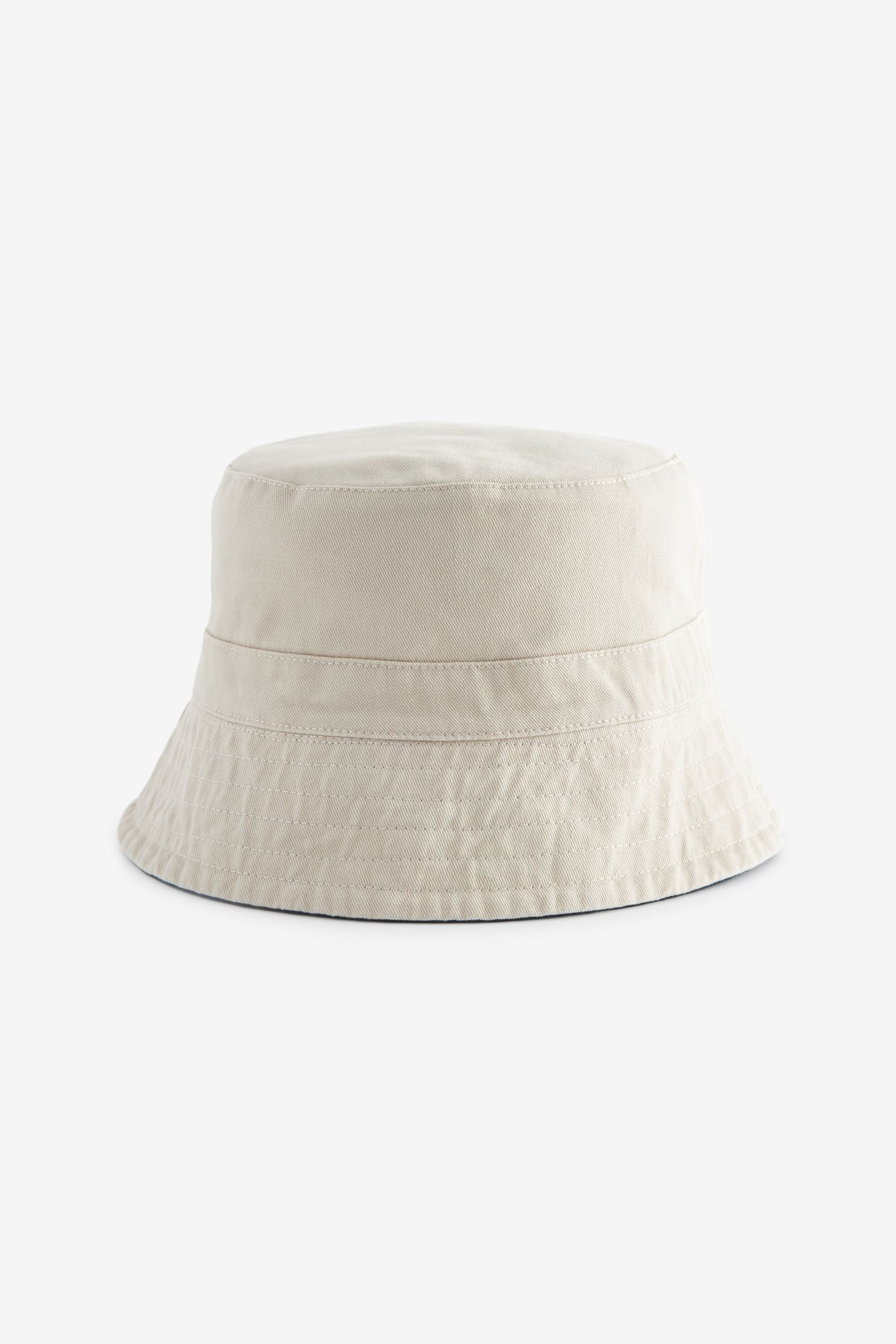 Navy Blue/Ecru White Reversible Bucket Hat - Image 6 of 6