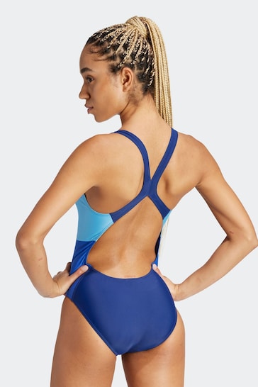 adidas Blue Colourblock Swimsuit