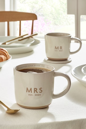 White Established MRS In 2024 Wedding Mug