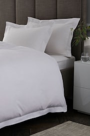 White Oxford Edge Cotton Rich Oxford Duvet Cover and Pillowcase Set - Image 1 of 3