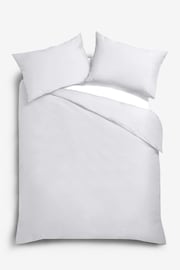 White Oxford Edge Cotton Rich Oxford Duvet Cover and Pillowcase Set - Image 3 of 3