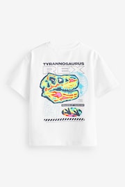 White Skull Dino Relaxed Fit Short Sleeve Graphic T-Shirt (3-16yrs) - Image 2 of 3