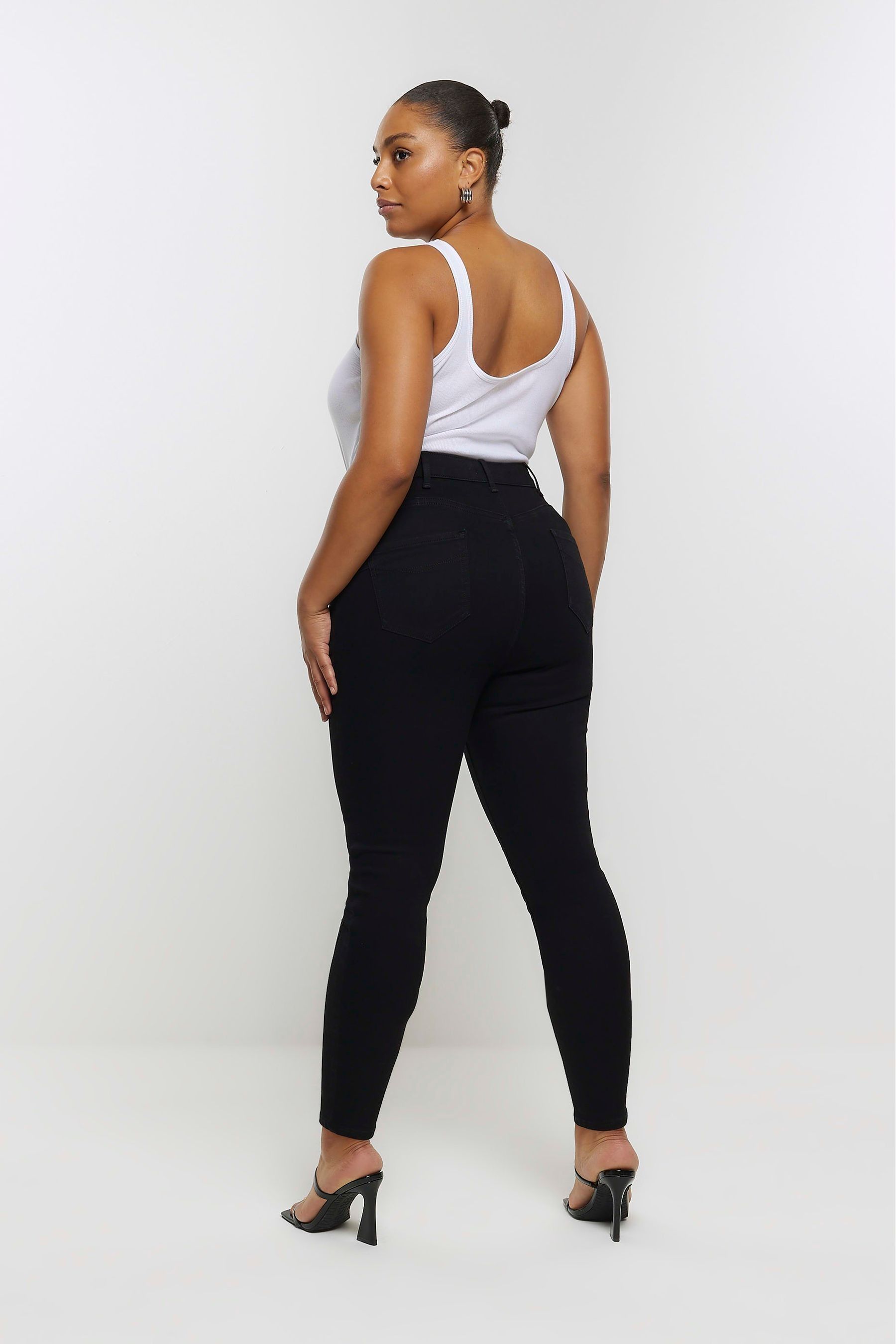 River island black sale skinny jeans