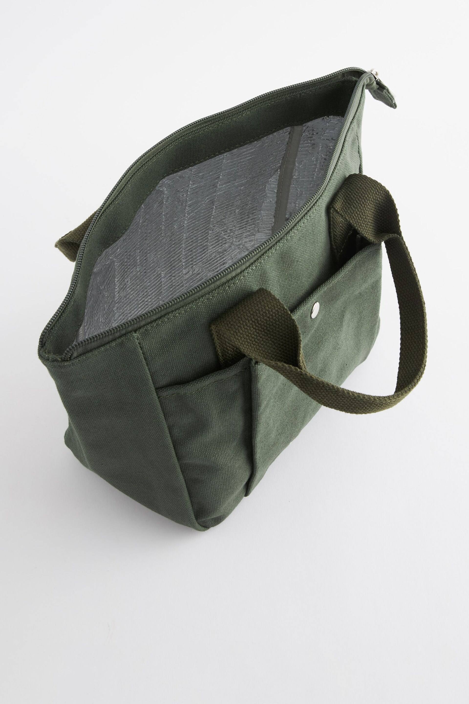 Khaki Green Handheld Lunch Bag - Image 3 of 4
