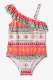 Hatley Painted Sea Horses Ruffle Trim Swimsuit - Image 2 of 6