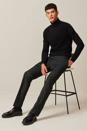 Black Slim Textured Smart Trousers - Image 3 of 11