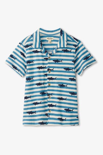 Hatley Printed Jersey Button Down Revere Collar Shirt