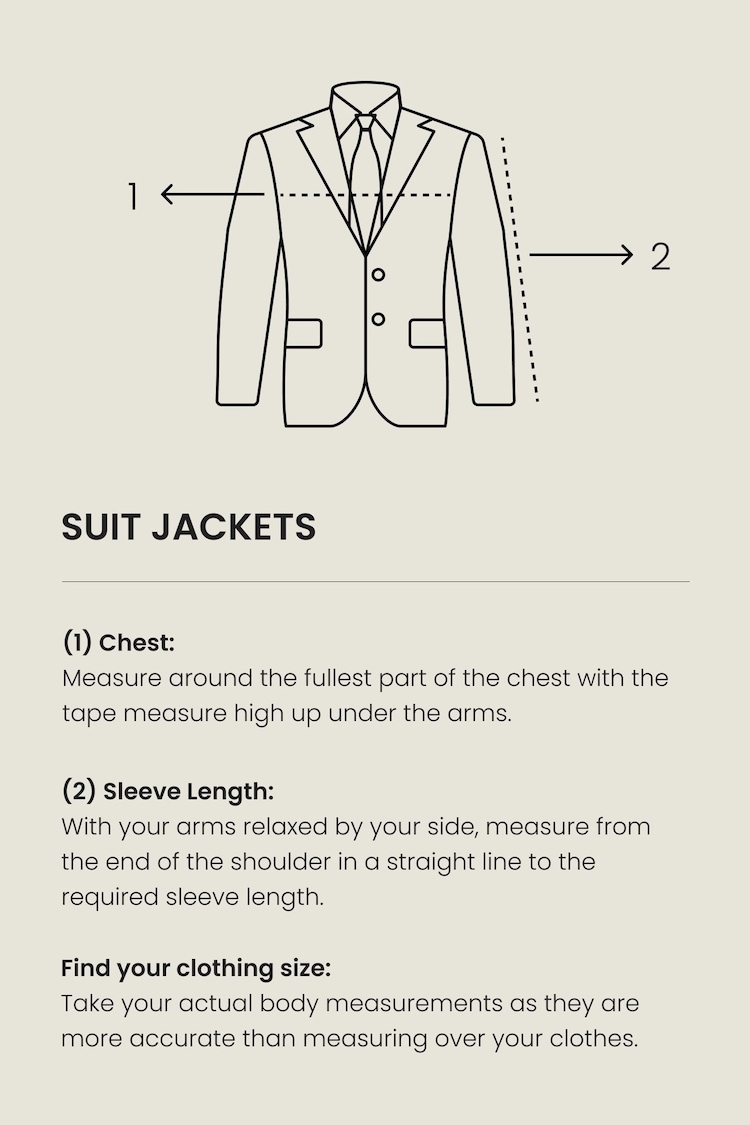 Light Grey Regular Fit Two Button Suit Jacket - Image 11 of 11