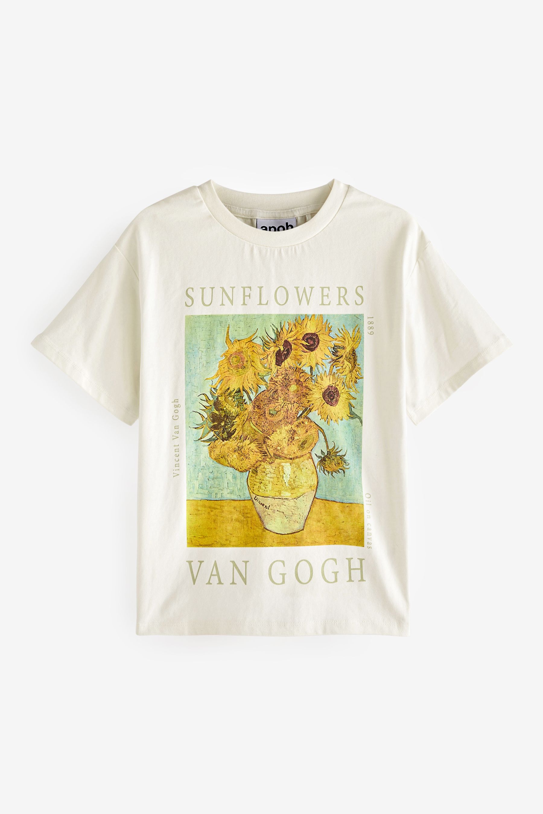 Van Gogh Sunflowers White Artist License T Shirt 3 16yrs