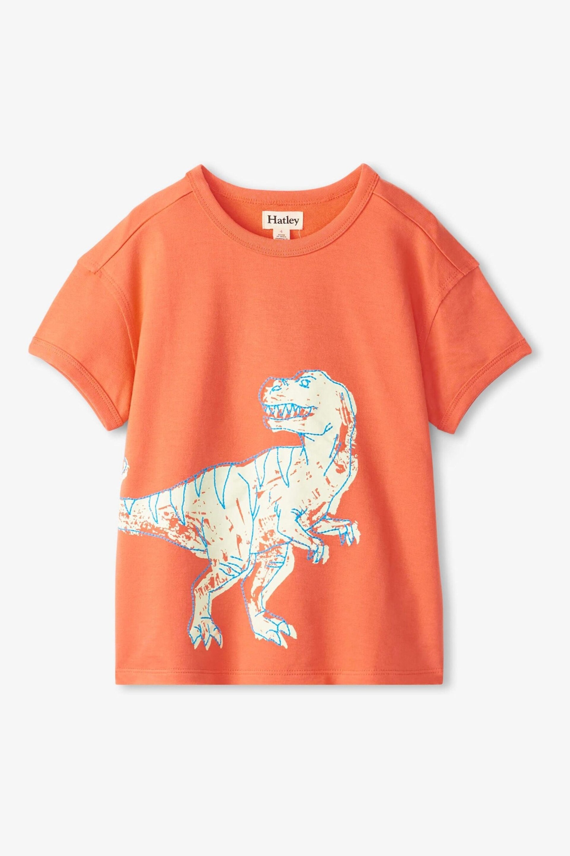 Hatley Orange Dinosaur Glow T-Shirt - Image 1 of 6