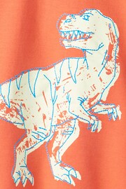 Hatley Orange Dinosaur Glow T-Shirt - Image 4 of 6