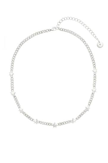Caramel Jewellery London Silver 'Starburst' Chunky Chain Necklace