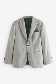 Light Grey Slim Fit Signature Marzotto Wool Textured Suit: Jacket - Image 5 of 8