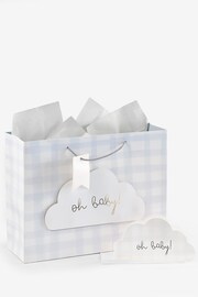 Natural Gingham Baby Gift Bag and Card Set - Image 3 of 3