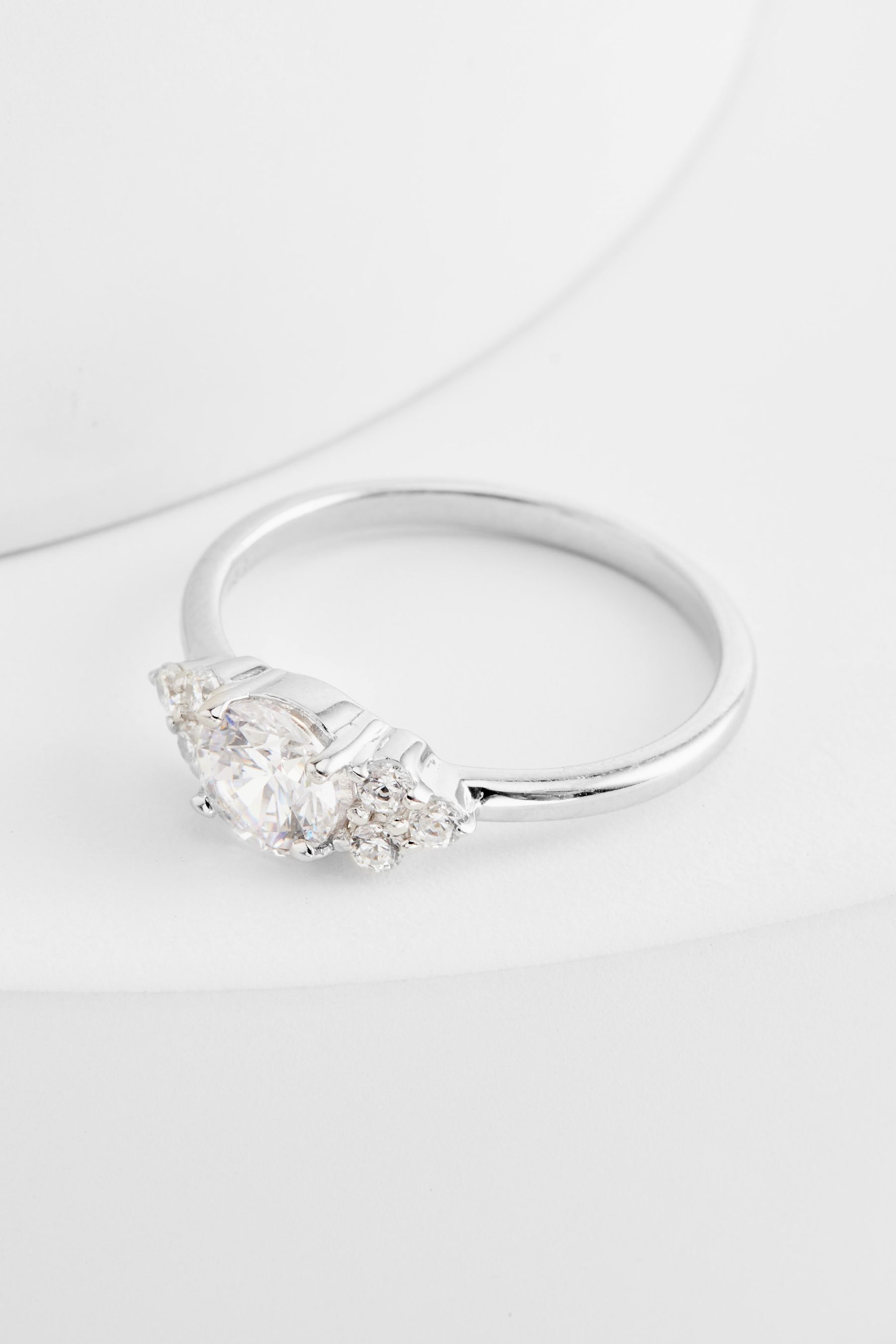 Buy Sterling Silver Sparkle Stone Ring from the Next UK online shop