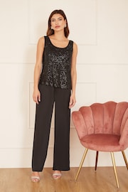 Yumi Black Sequin Vest - Image 2 of 4