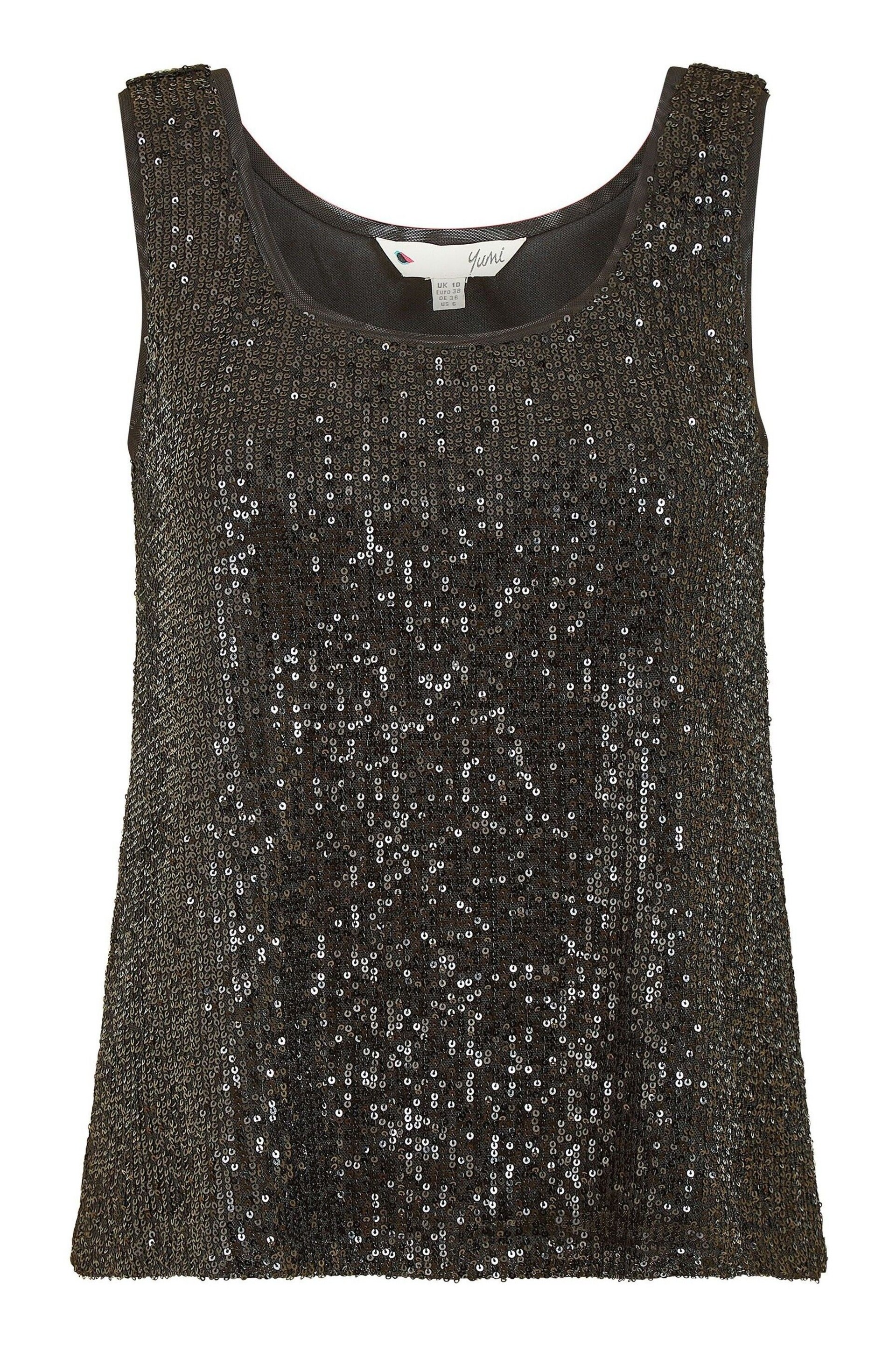 Yumi Black Sequin Vest - Image 4 of 4