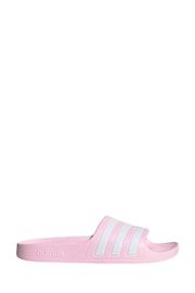 adidas Pink Adilette Youth Kids Sliders - Image 1 of 10