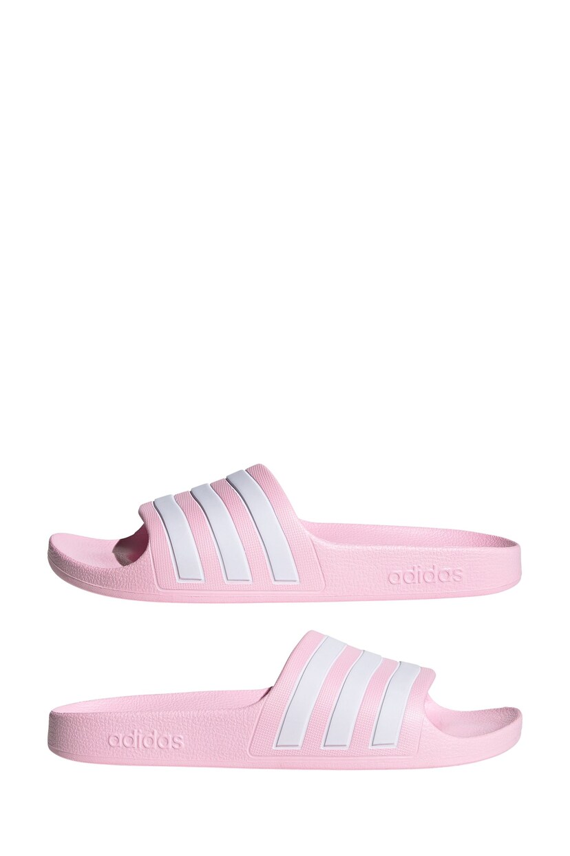 adidas Pink Adilette Youth Kids Sliders - Image 4 of 10