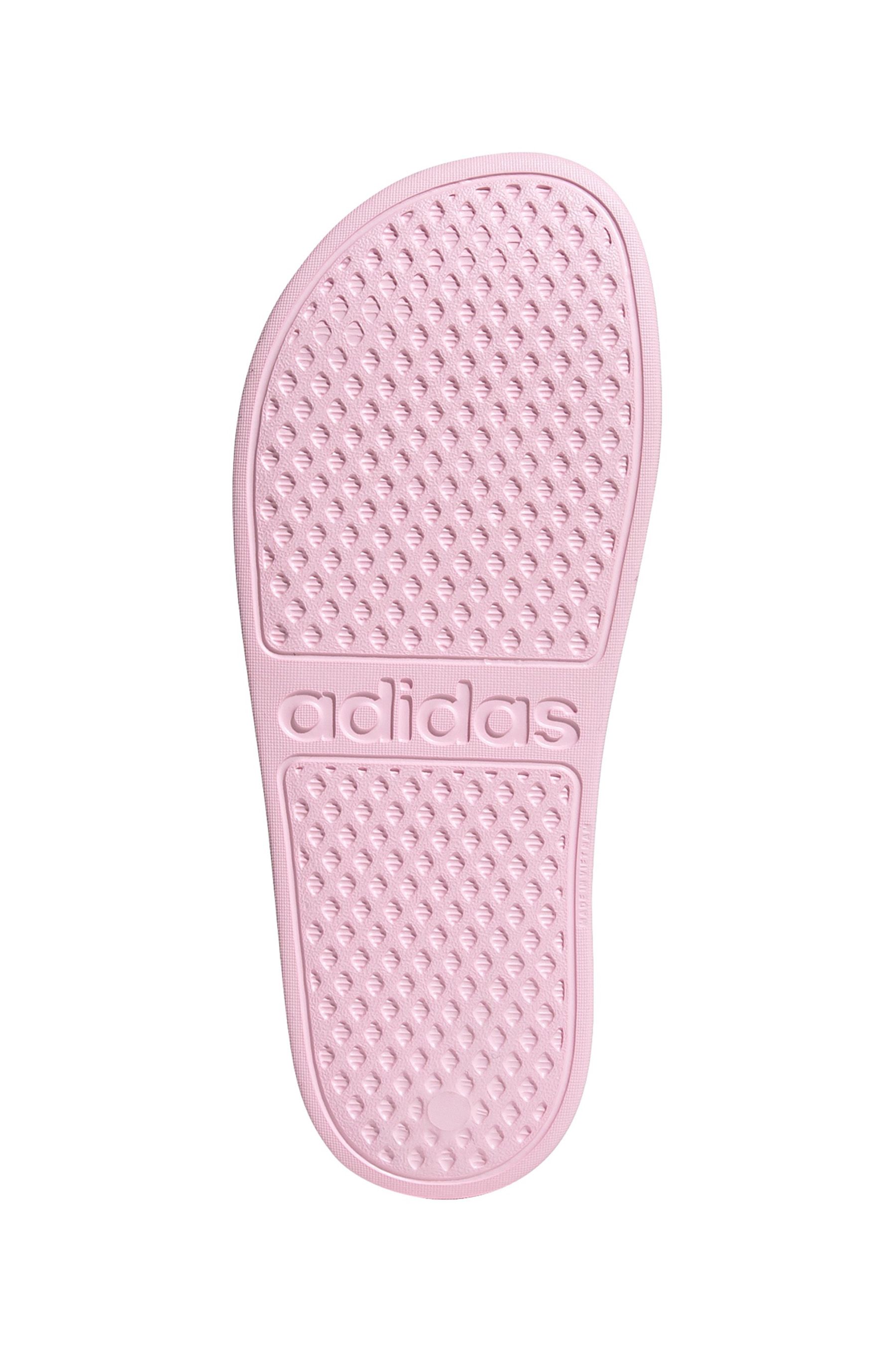 Girls pink adidas sliders discount
