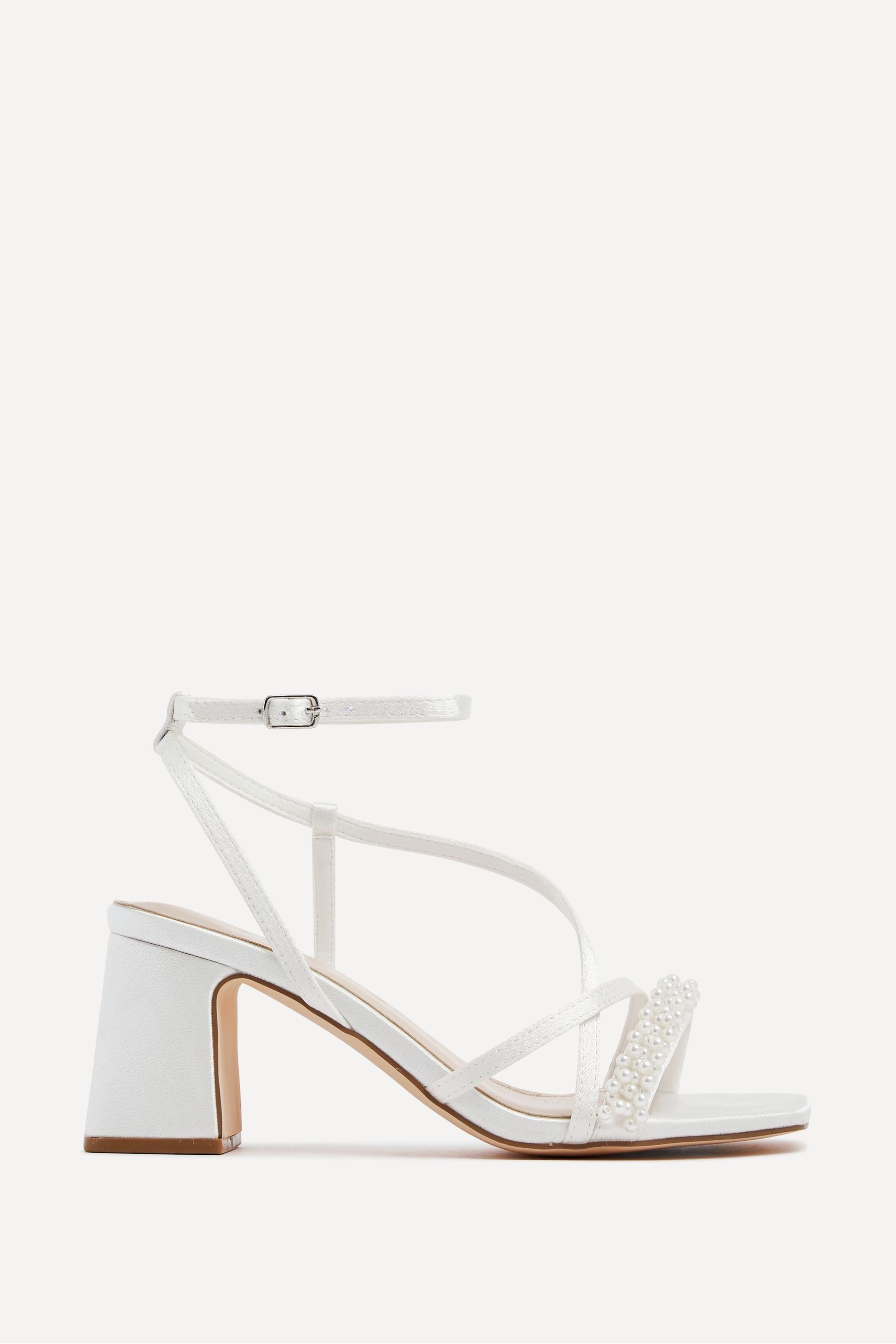 Buy Linzi White Maisie Strappy Heeled Sandals With Embellished Pearl Strap from Next Australia