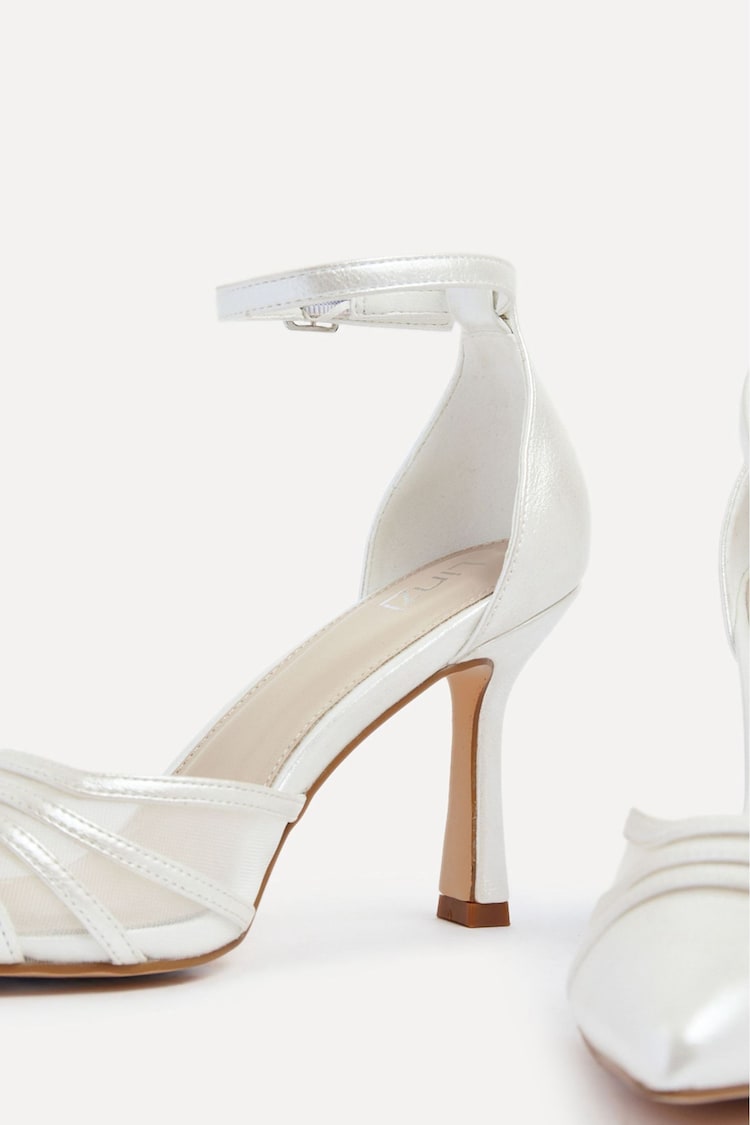 Linzi Natural Rosalind Mesh Court Heels With Ankle Strap - Image 5 of 5