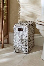 Grey Plastic Wicker Storage Basket - Image 6 of 10