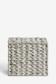 Grey Plastic Wicker Storage Basket 74x46x18cm - Image 9 of 10