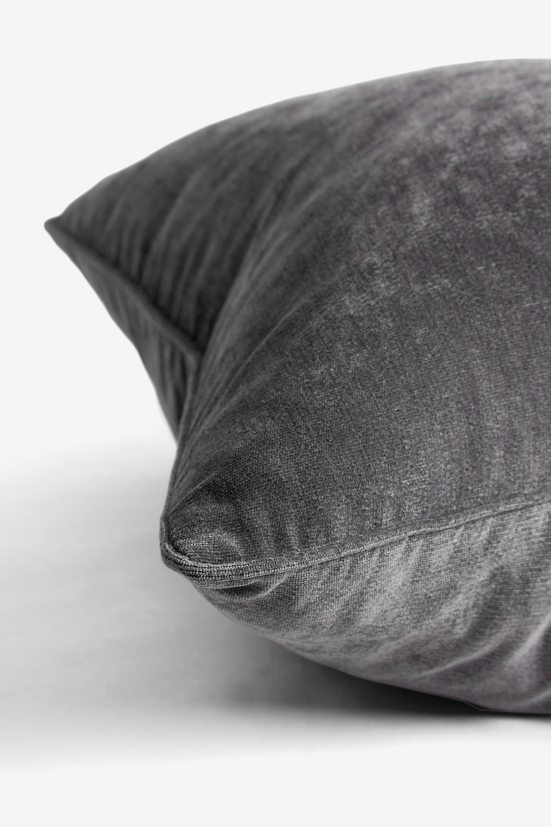 Buy Charcoal Grey 45 x 45cm Soft Velour Cushion from the Next UK online shop