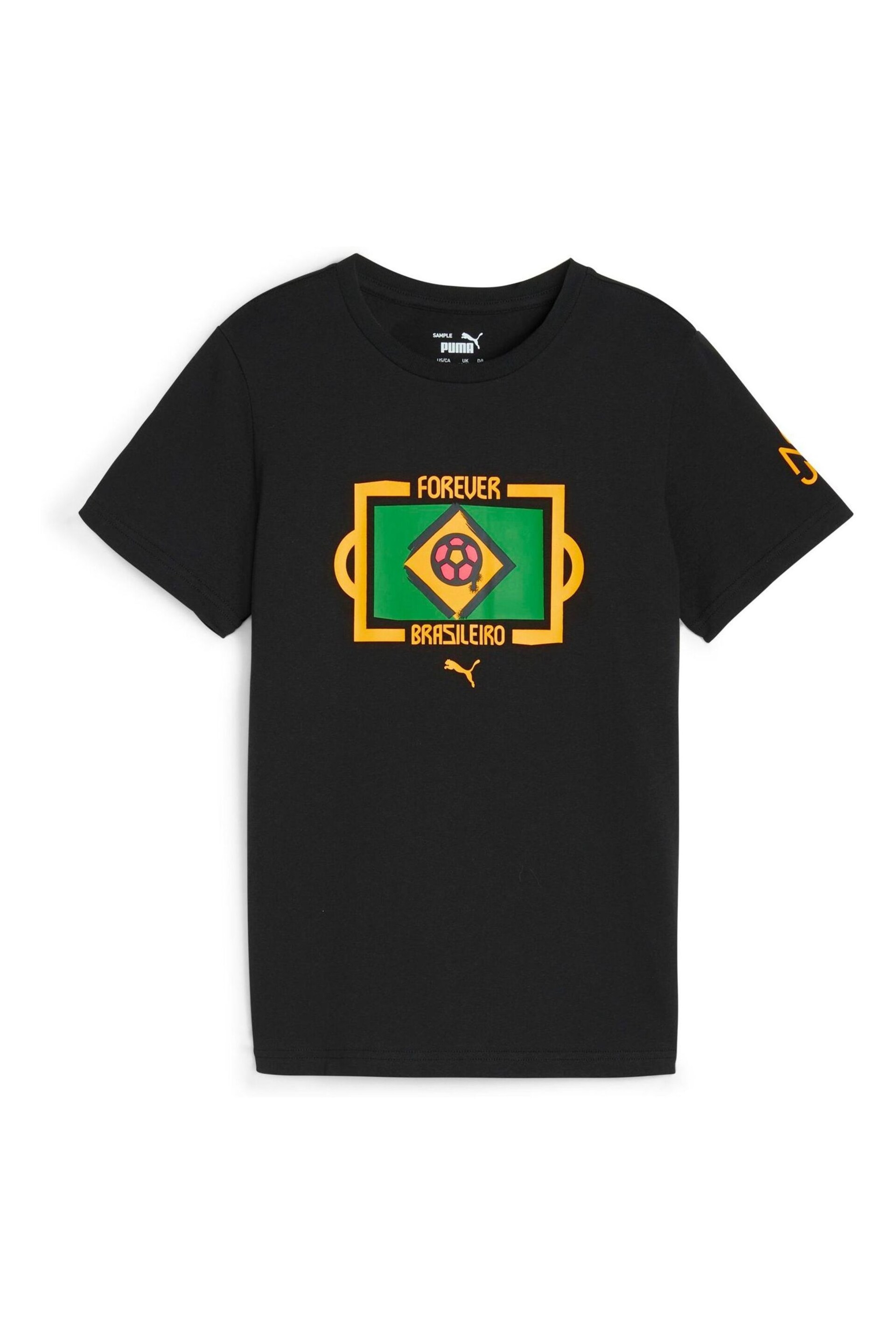 Puma Black Neymar JR T-Shirt - Image 1 of 2