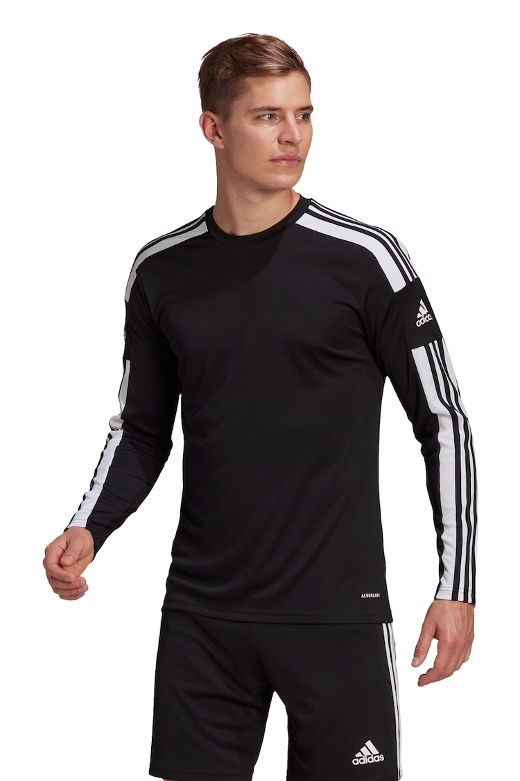 adidas Black Squadra Long Sleeve T-Shirt - Image 1 of 6