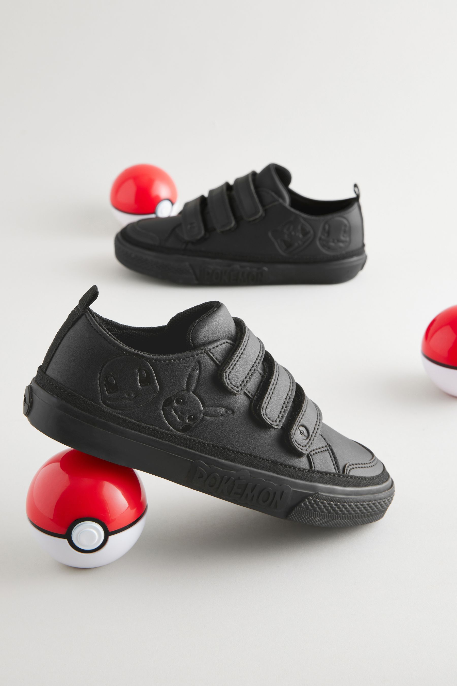 Buy Black Pokemon Touch Fastening School Shoes from Next Oman