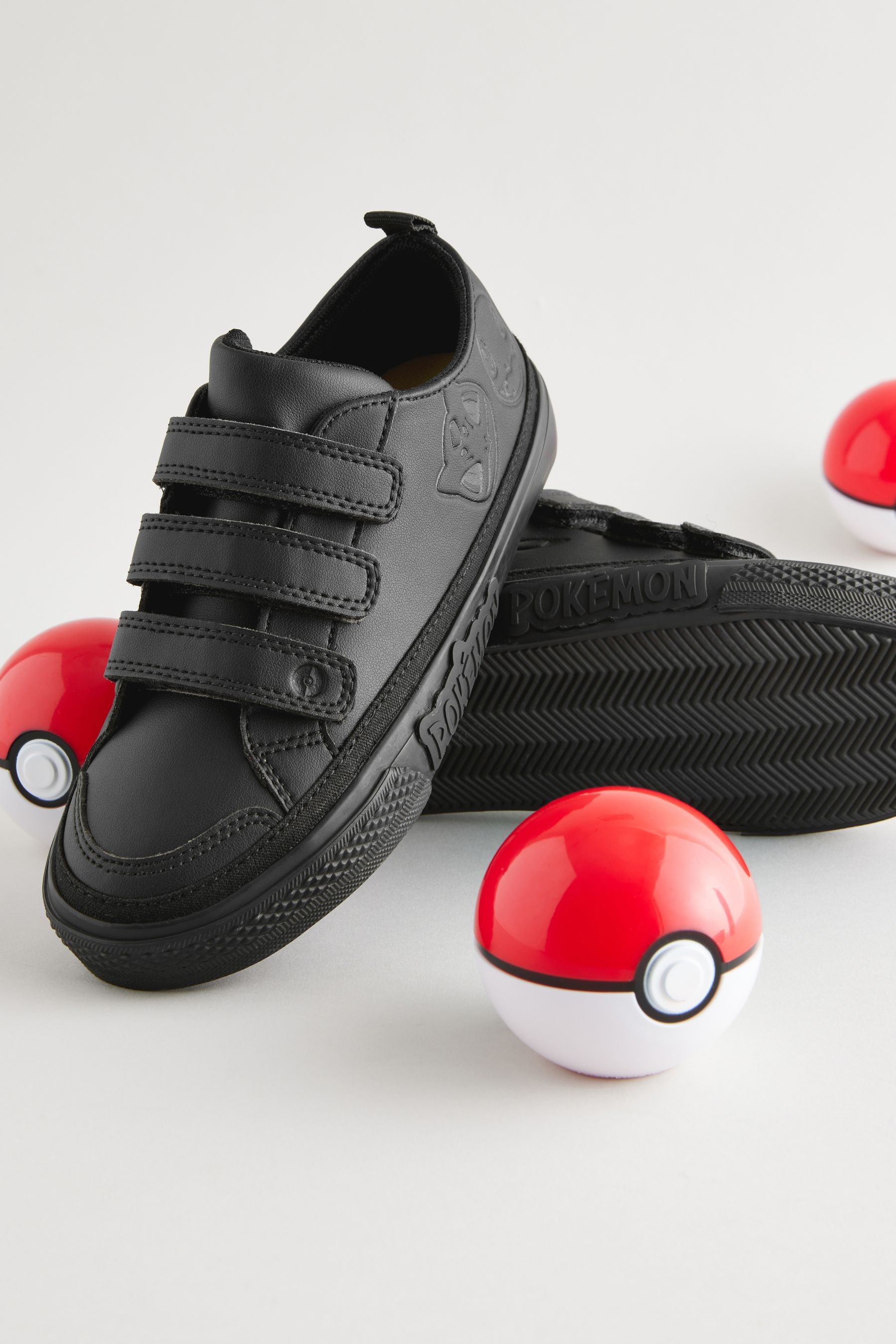 Buy Black Pokemon Touch Fastening School Shoes from the Next UK online shop