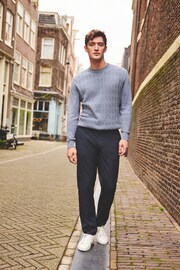 Blue Regular Fine Cable Knitted Jumper - Image 2 of 8