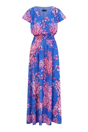 HotSquash Blue Chiffon Wrap Top Maxi Dress - Image 4 of 4