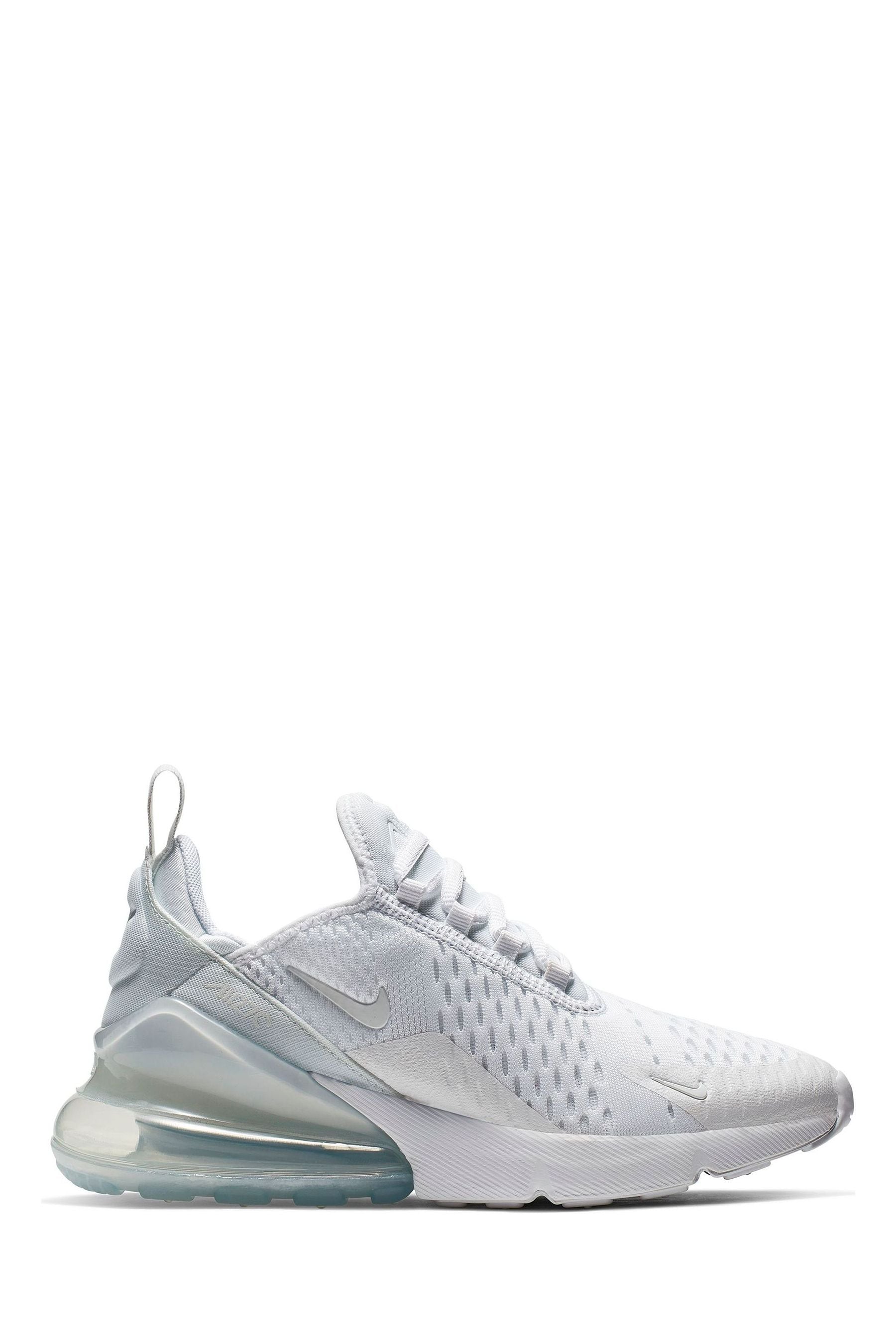 Nike white  and  shop silver air max 270 trainers youth