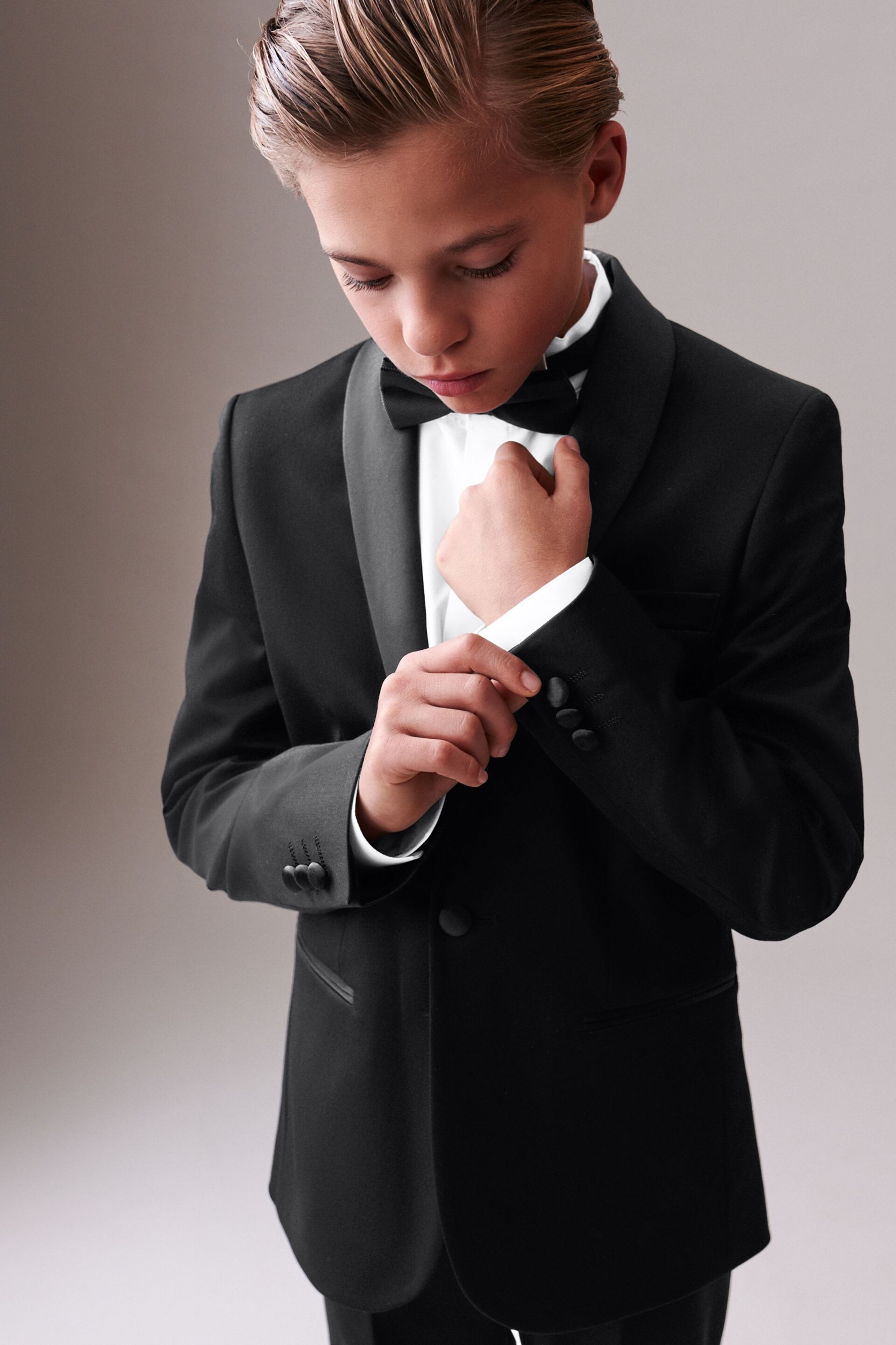 Black Jacket Tuxedo Suit Jacket (3-16yrs) - Image 4 of 8