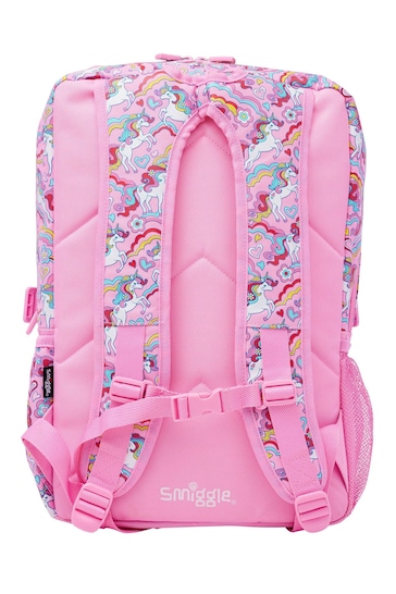 Smiggle Pink Wild Side Attach Foldover Backpack