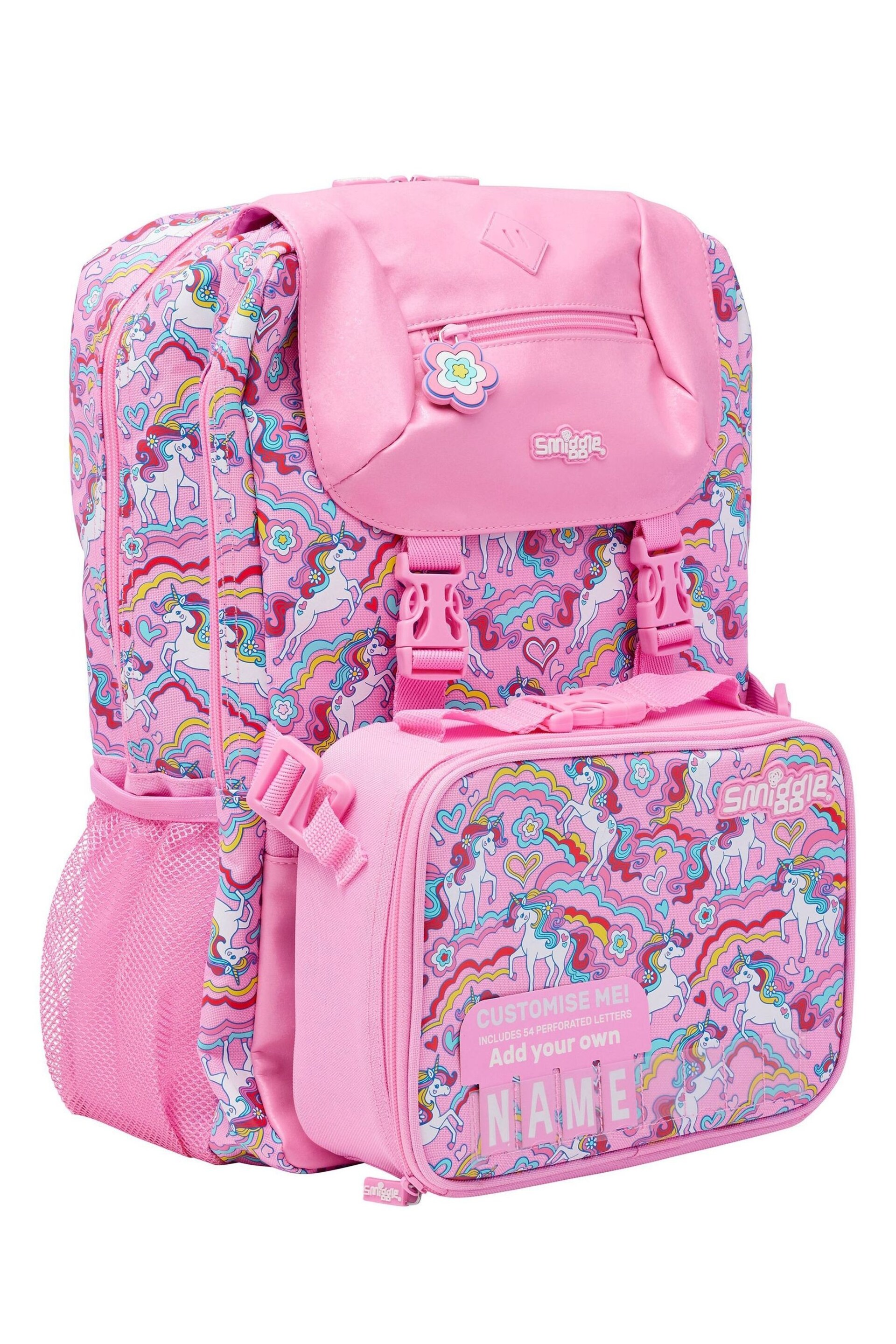 Smiggle Pink Wild Side Attach Foldover Backpack - Image 3 of 4