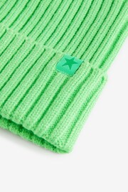 Bright Green Rib Beanie Hat (1-16yrs) - Image 2 of 2