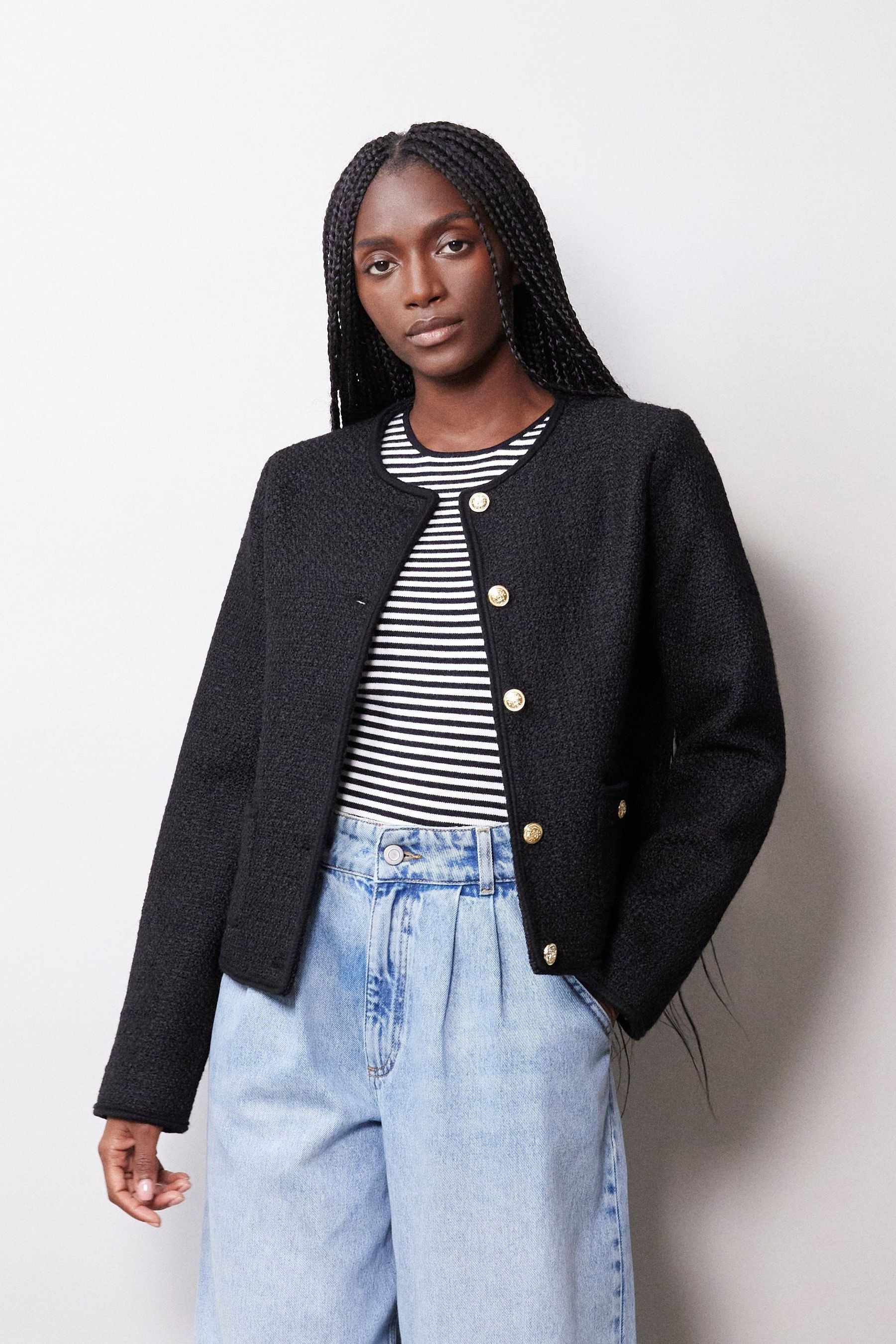 Tweed discount black jacket