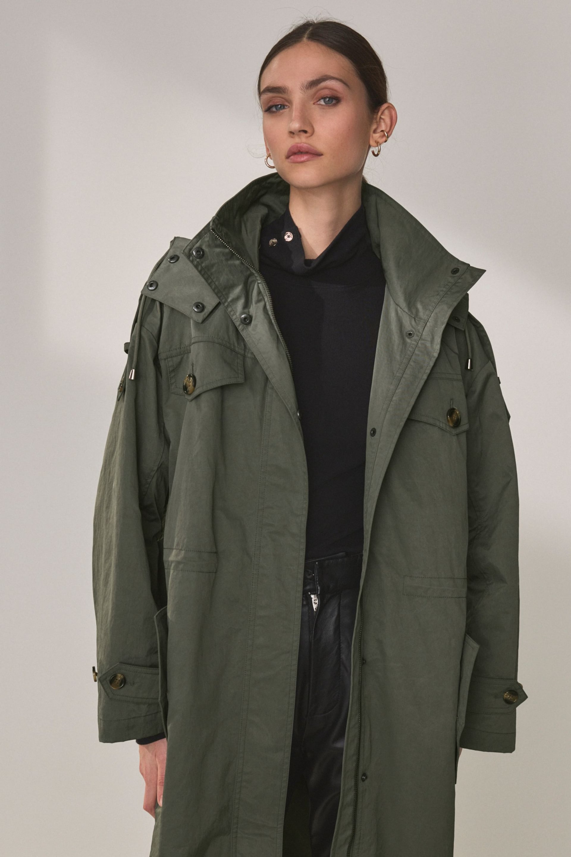 Khaki Green 3-in-1 Utility Waterproof Jacket - Image 4 of 13