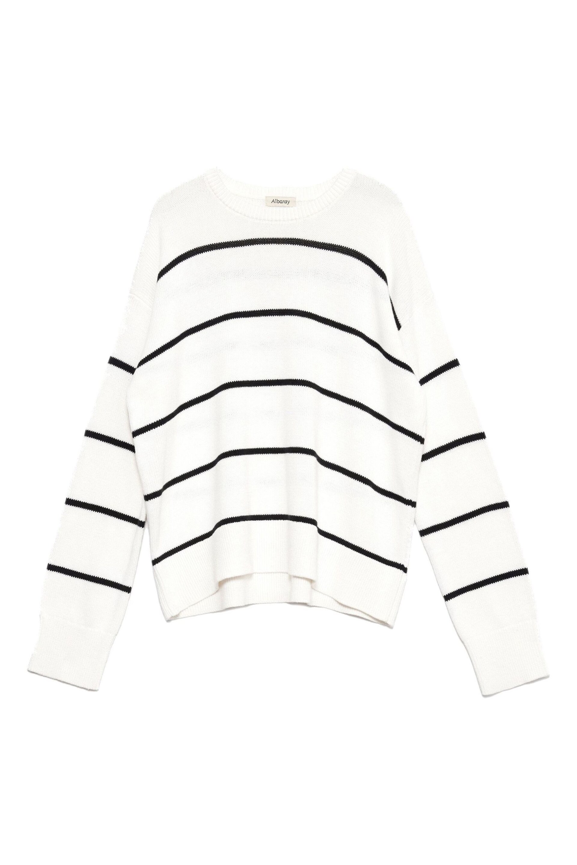 Albaray Cream Stripe Compact Knit Jumper - Image 4 of 4