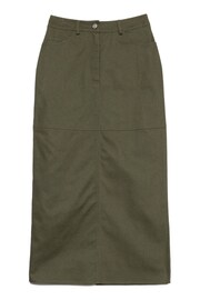 Albaray Green Cotton Twill Midi Skirt - Image 4 of 4